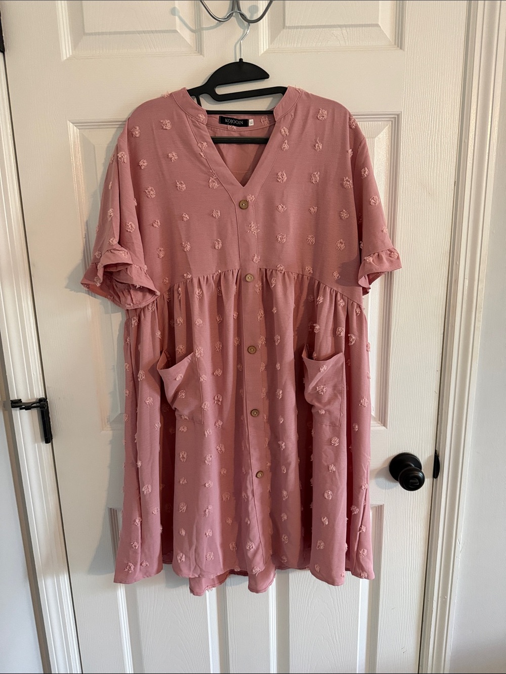 Blush V-Neck Maternity Dress